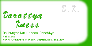 dorottya kness business card